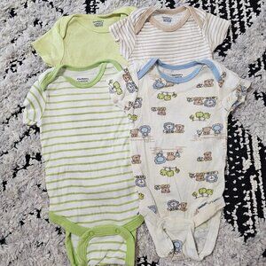 Gerber Baby Boy 4 Piece Bodysuit Set 0-3 Months